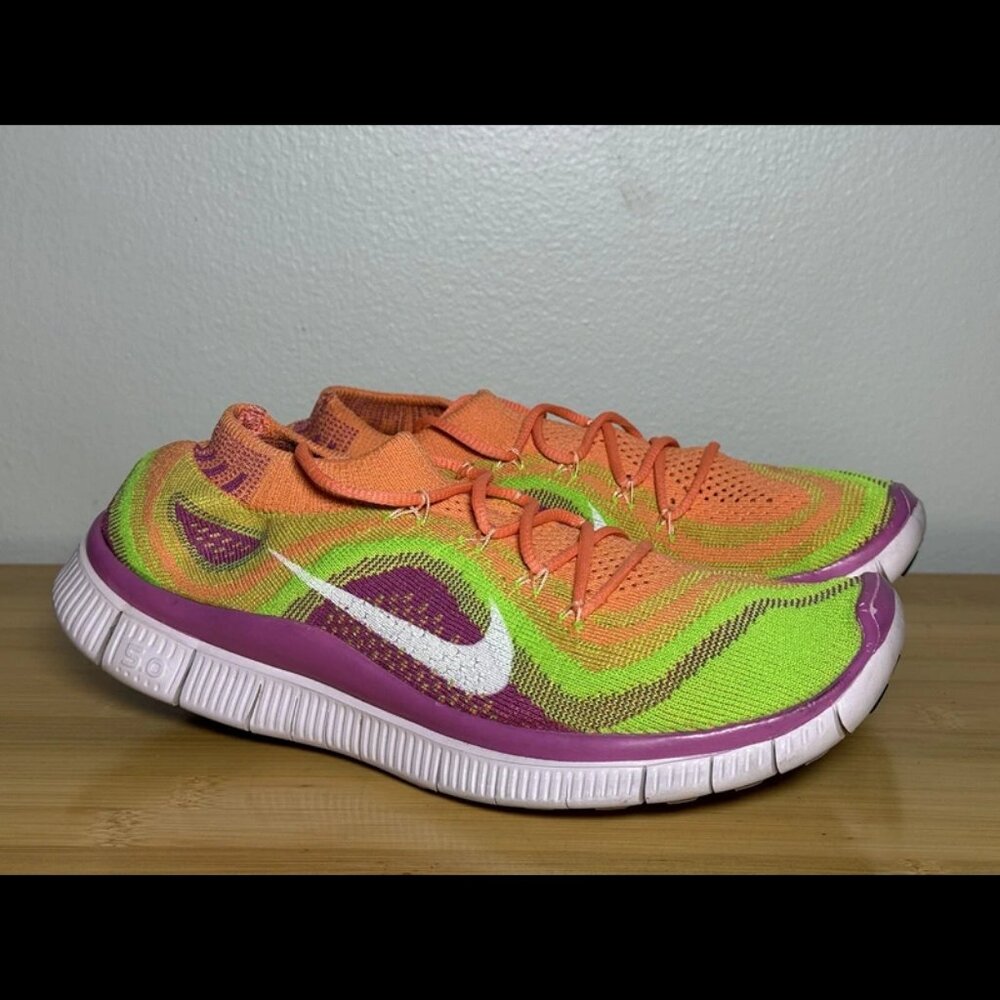 Size 8.5 - Nike Free 5.0 Flyknit Women's Running Shoes (615806-613)‎
